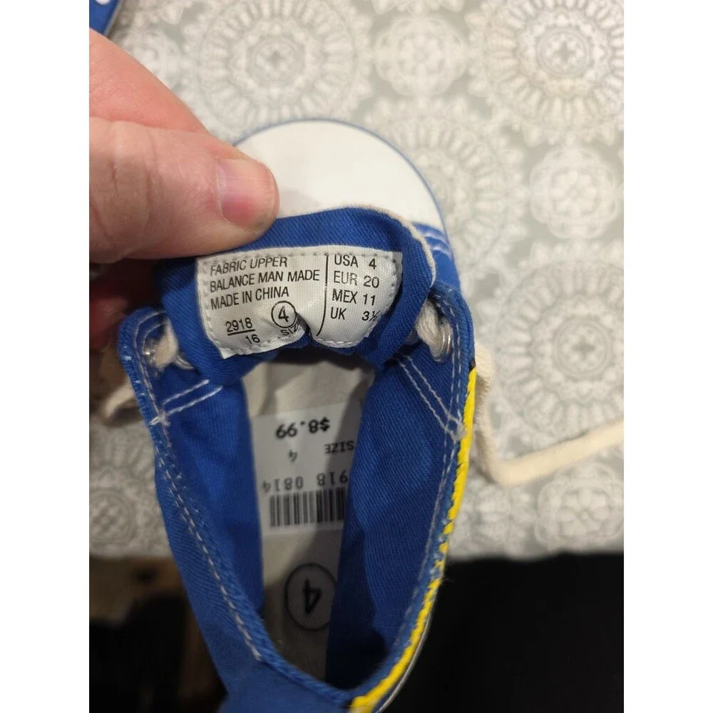 Sesame Street Baby Shoes Big Bird Blue‎ Sneakers Crib Shoes Infant size 4